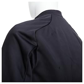 Autre Marque-Shiatzy Chen Cotton Blend Silky Embroidered Padded Coat-Black