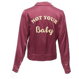 Veste courte brodée Not Your Baby de Reformation Rouge