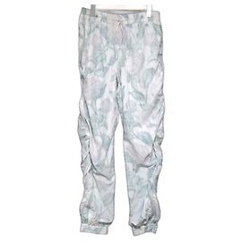 Kenzo Flower Drawstring Technical Pants White Green