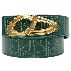 Cinto Oblique com Fivela CD da Christian Dior Verde
