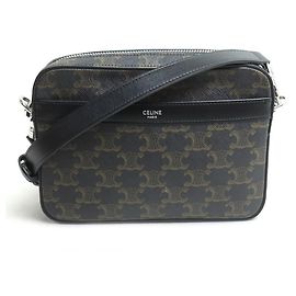 Céline CELINE Triomphe Canvas Small Shoulder Bag Black