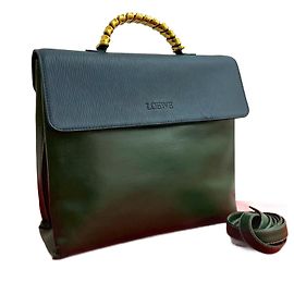 Bolsa 2way de couro Loewe Azul Verde