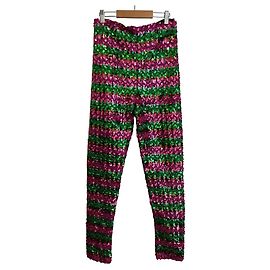 Gucci Paillettenhose Pink Grün