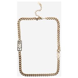 Chanel Colar de corrente CC em ouro Dourado