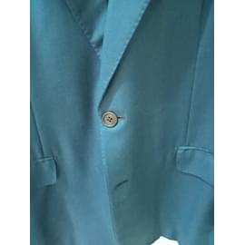 Autre Marque-ISAIA BLUE MENS BLAZER JACKET 52-Dark blue