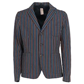 Giacca a righe blu e marrone Antonio Marras - Anni 2000 Marrone Blu Sabbia