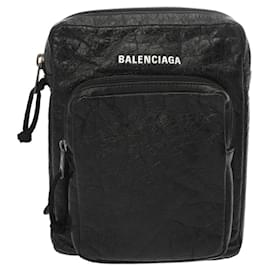 Balenciaga-Bolsa de corpo em couro preto unissex BALENCIAGA Explorer-Preto