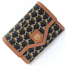 Moynat Tri-fold Wallet Brown Black