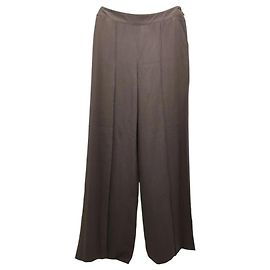 Pantalones de seda Chanel Castaño