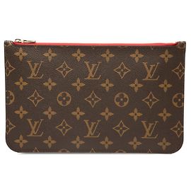 Louis Vuitton Monogram Neverfull MM com Bolsa Marrom Vermelho