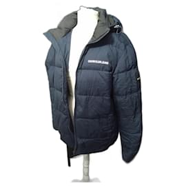 Calvin Klein-Calvin Klein Down Jacket Size 40 L – removable hood – very good condition-Navy blue