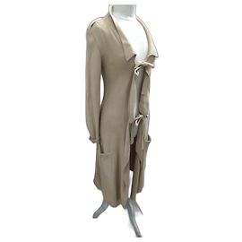 elegante langer Weste sonia rykiel dicke Strickgröße 38 Beige