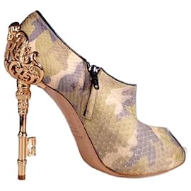 John Richmond Pumps Python Key Blu Verde Grigio Crema