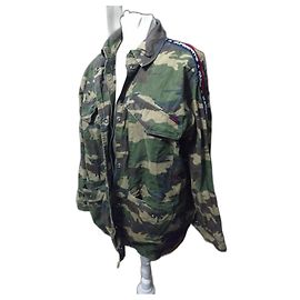 Parka Superdry Camouflage Verde e Khaki T42 Verde