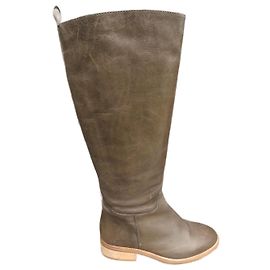 Comptoir Des Cotonniers Leather Boots Khaki Khaki