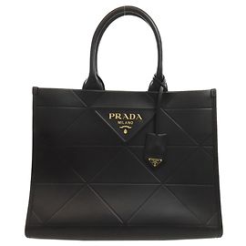Sac à main logo symbole Prada 1BA378 Noir