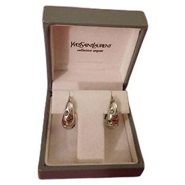 Yves Saint Laurent Modello vintage in argento con strass o cristalli. Argento