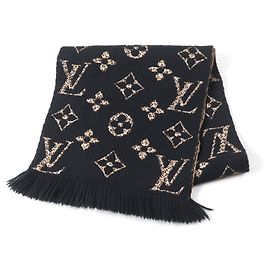 Écharpe Jungle Monogram Géant Louis Vuitton Noir Beige