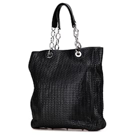 Dior-Dior Black Large Woven Lambskin Lady Dior Soft Shopping Tote-Black