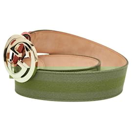 Gucci-Cinto Gucci com G entrelaçado-Rosa,Caqui