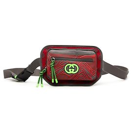 Sac à dos/ceinture en nylon GG de Gucci Marron Rouge Vert