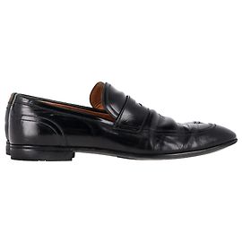 Mocassini Gucci Web Tab in pelle nera Nero
