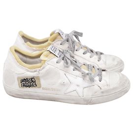 Baskets Golden Goose Super-Star Dream Maker en toile blanche Blanc Écru