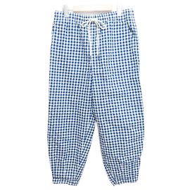 Polo Ralph Lauren Gingham Seersucker Easy-Hose Weiß Blau