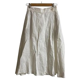 Lange Leinenrock von Polo Ralph Lauren Weiß