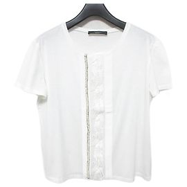 Top corto de encaje adornado Max Mara Weekend Blanco