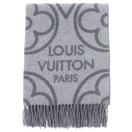 Grau Cashmere-Woll Schal von Louis Vuitton Braun