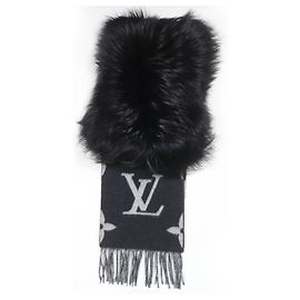Écharpe Reykjavik en fourrure Louis Vuitton 2017 Noir