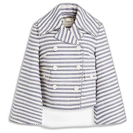 Zimmermann Chaqueta de tweed a rayas elegante Blanco