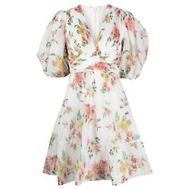 Zimmermann Mini-Kleid weiß plissiert Weiß