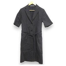 Robe Eco Crunch Wash de Theory Luxe Marron Gris anthracite