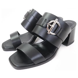 Sandali in metallo e pelle Glennan di Hermès Nero