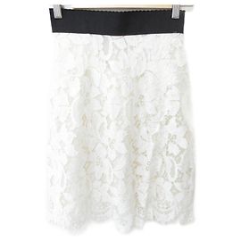 Dolce & Gabbana Blumen-Spitzenrock von Dolce&Gabbana Weiß