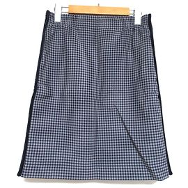 Fendi Gingham-Karierte Minirock aus Schurwolle Braun Blau Marineblau