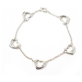 Tiffany & Co Bracciale charm 5 pezzi Open Heart di Tiffany Argento