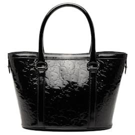 Dior-Dior Black Diorissimo Trotter Patent Tote-Black