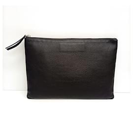 Balenciaga-Bolsa de mão masculina em couro preto Balenciaga-Preto