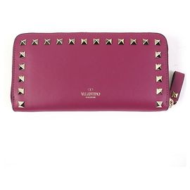 Portefeuille long en cuir violet Valentino Garavani Violet