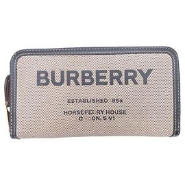 Cartera larga con logo Horseferry de Burberry Negro Beige