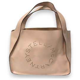 Stella Mc Cartney Bolsa tote de eco-couro perfurada com logo Stella McCartney Bege