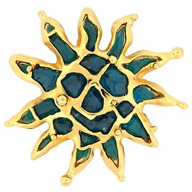 Broche Croix Avec Strass En Forme De Cœur - Neuf Sans Emballage - 6 Cm - Couleur Rouge