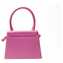 Jacquemus-JACQUEMUS LE GRAND CHIQUITO GM PINK LEATHER SHOULDER BAG-Pink