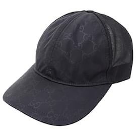 Gucci-Gucci Men's GG Nylon Cap in Black-Black