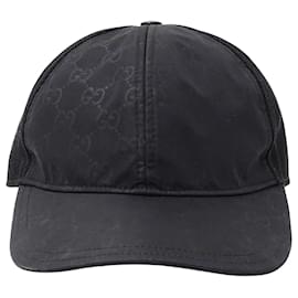 Gucci-Gucci Men's GG Nylon Cap in Black-Black