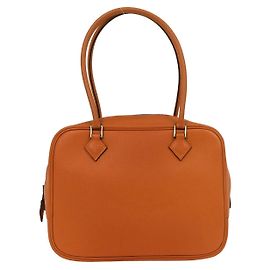 Bolsa Plume Hermès Epsom 20 Laranja