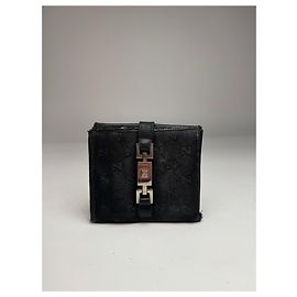 Cartera Jackie Monogram Gucci Vintage negra Negro
